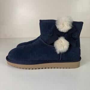 Koolaburra BY UGG Womens Victoria Mini Ankle Boot Insignia Blue Size 5